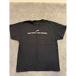Baja Fresh Eat Well Live Fresh Black Graphic T-Shirt Mens XL‎
